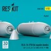 RESKIT RS32-0578 BLU-1A (750 lb) napalm bombs (4 pcs) (A-1, A-4, A-7, A-26K, B-57, F-100) (3D Printed) (1/32)